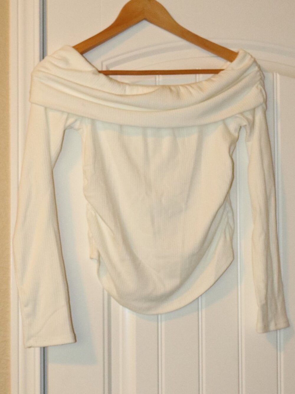 No Boundaries Off the Shoulder Top - Sz Med White